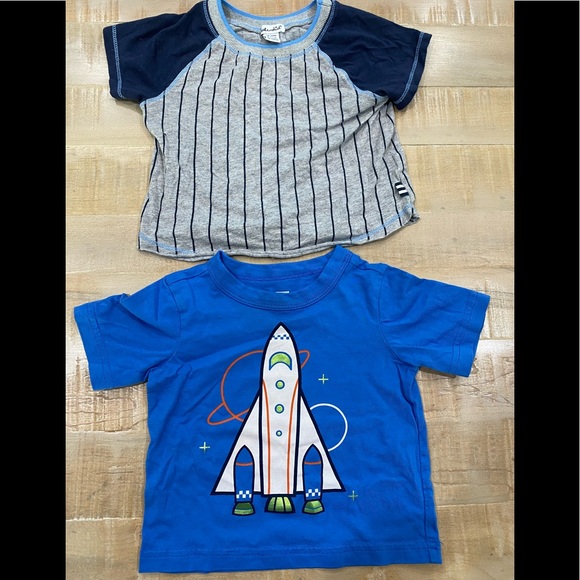 5 set Carters Tea Splendid Cat & Jack toddler baby boy tips tee shirts - Picture 3 of 11